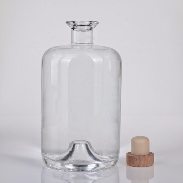 750ML580g Botellas De Cristal Customized Clear Glass Bottle