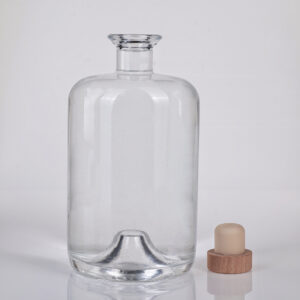 750ML580g Botellas De Cristal Customized Clear Glass Bottle