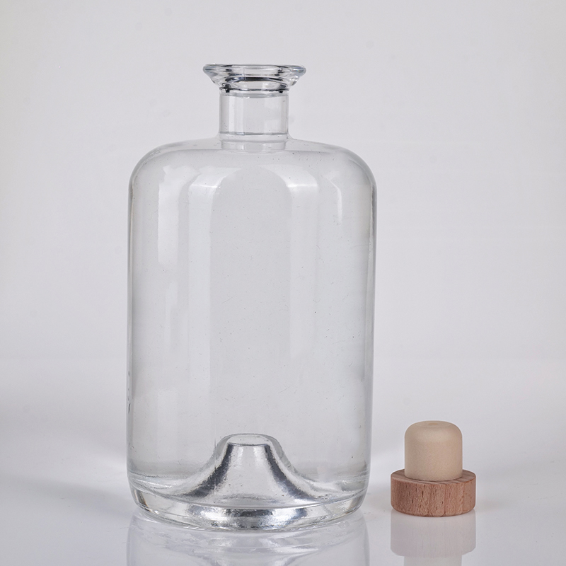 750ML580g Botellas De Cristal Customized Clear Glass Bottle