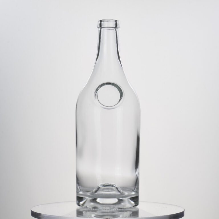720ML580g Round Clear Glass Bottle With Cork