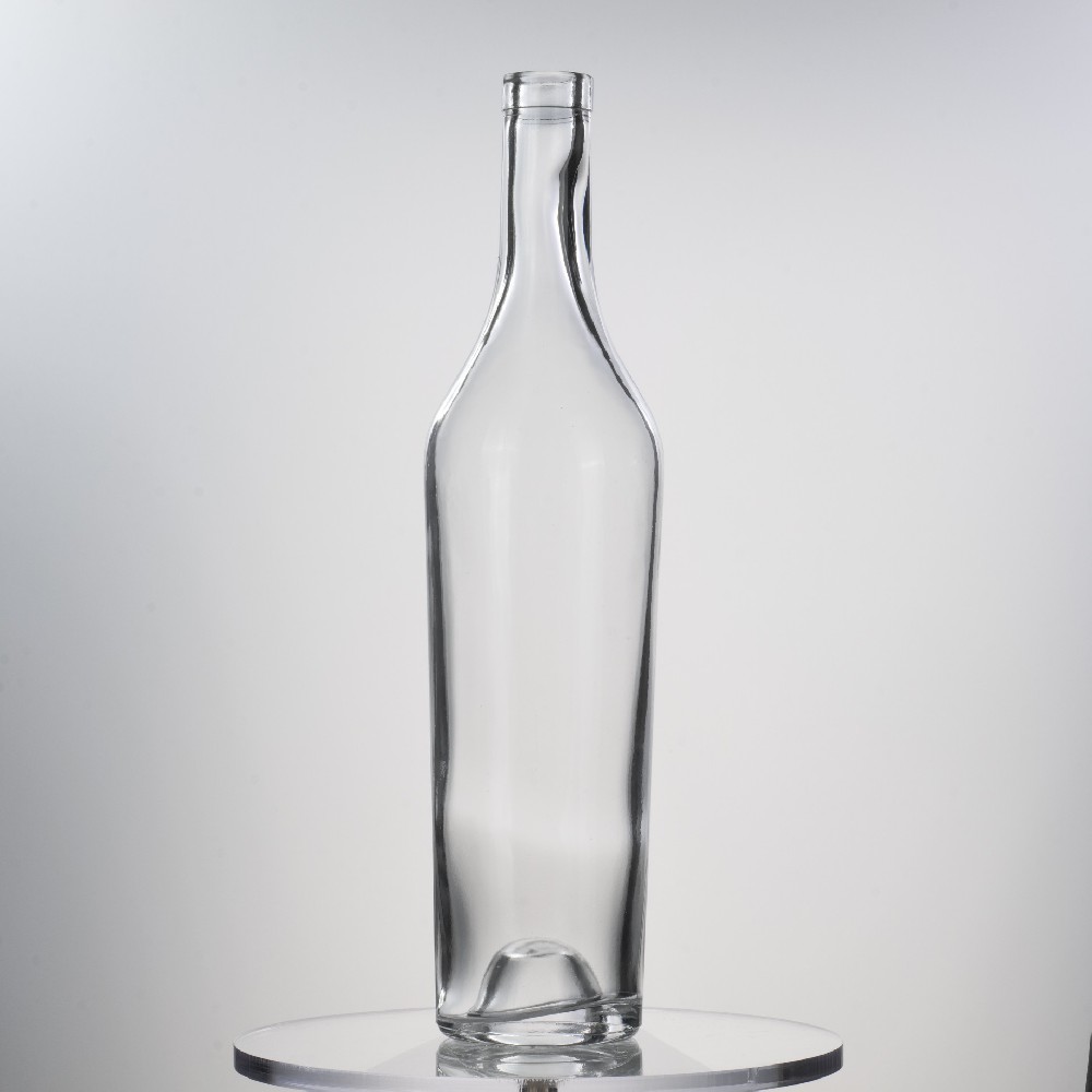 700ML 680g Clear Engraving Glass Bottle For Tequila Gin