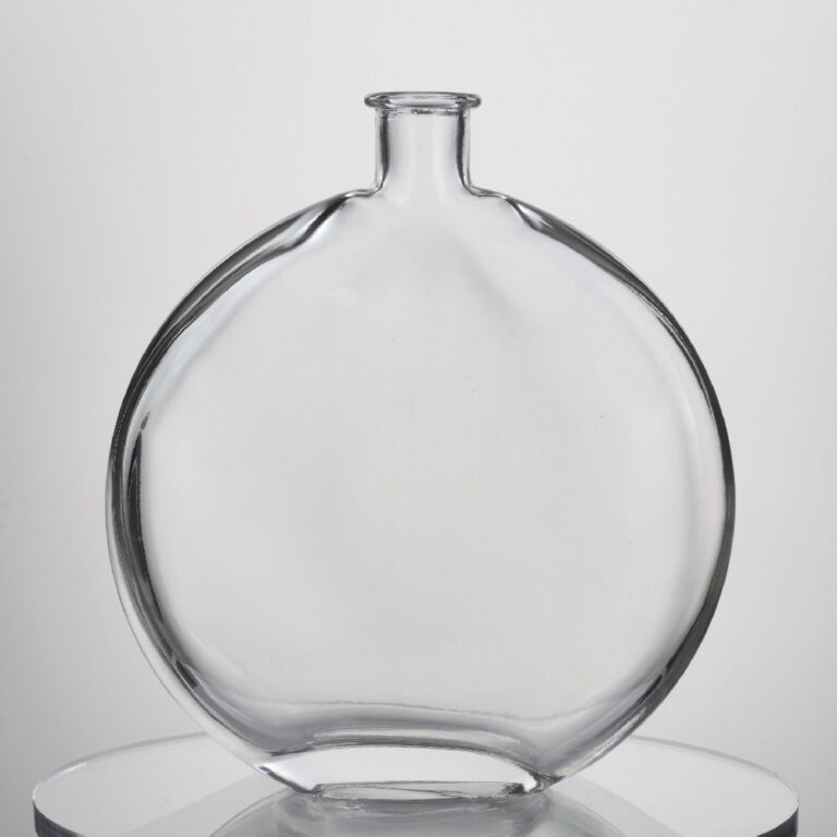 500ML 580g Decoration Custom Shaped Glass Bottle For Gin Brandy
