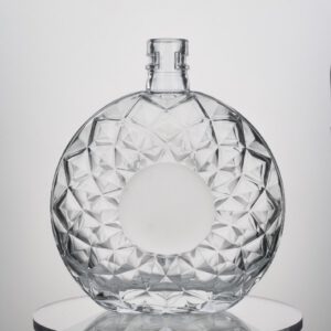 700ML 10500g Decoration Custom Shaped Glass Bottle For Gin Brandy