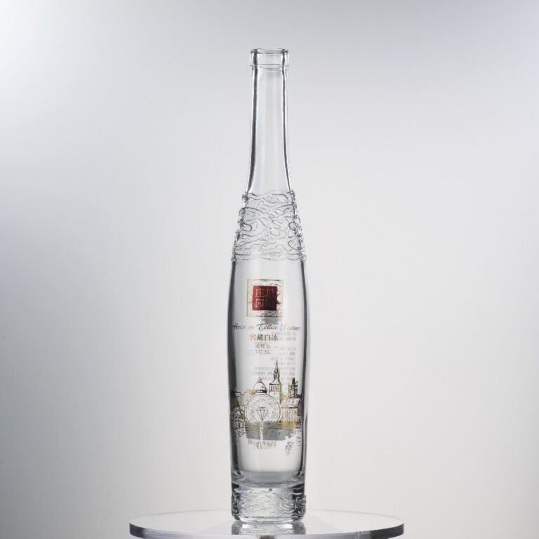 375ML620g Super Flint Alcoholic Glass Bottle With Cork