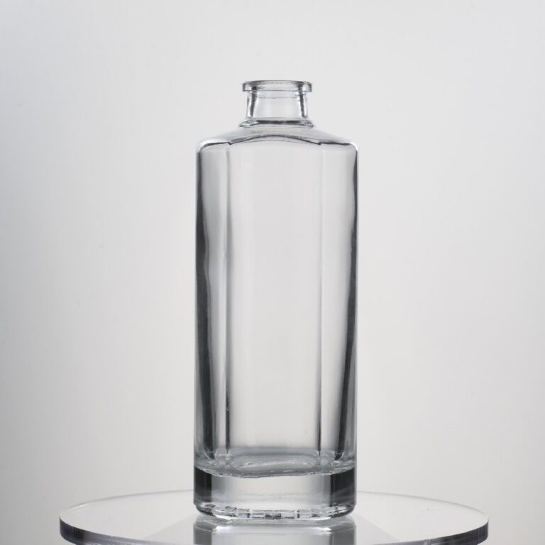 500ML 620g Clear Frosted Glass Bottle For Whiskey Gin