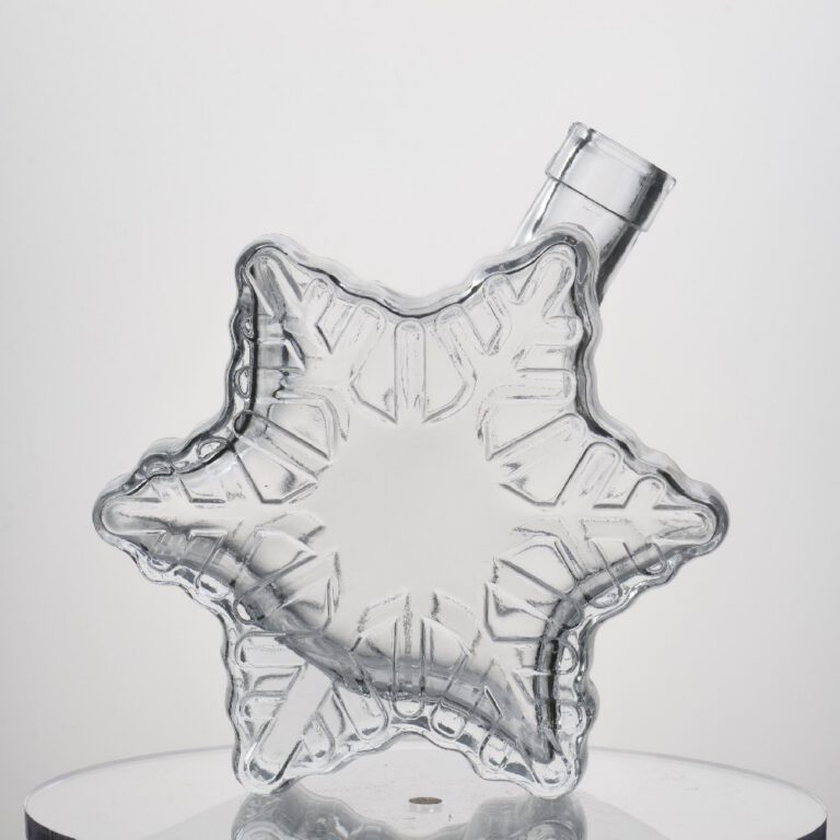 500ML 750g Clear Frosted Glass Bottle For Whiskey Gin Rum