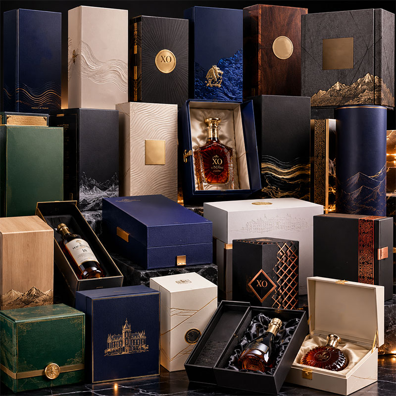 Luxury gift boxes for glass bottle packaging