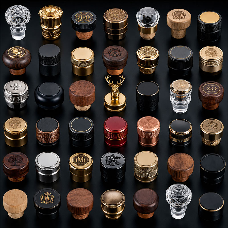 Custom bottle caps closures and labels
