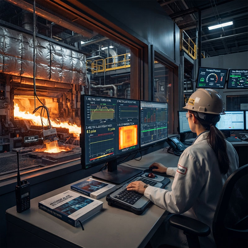 Furnace process control for glass melting